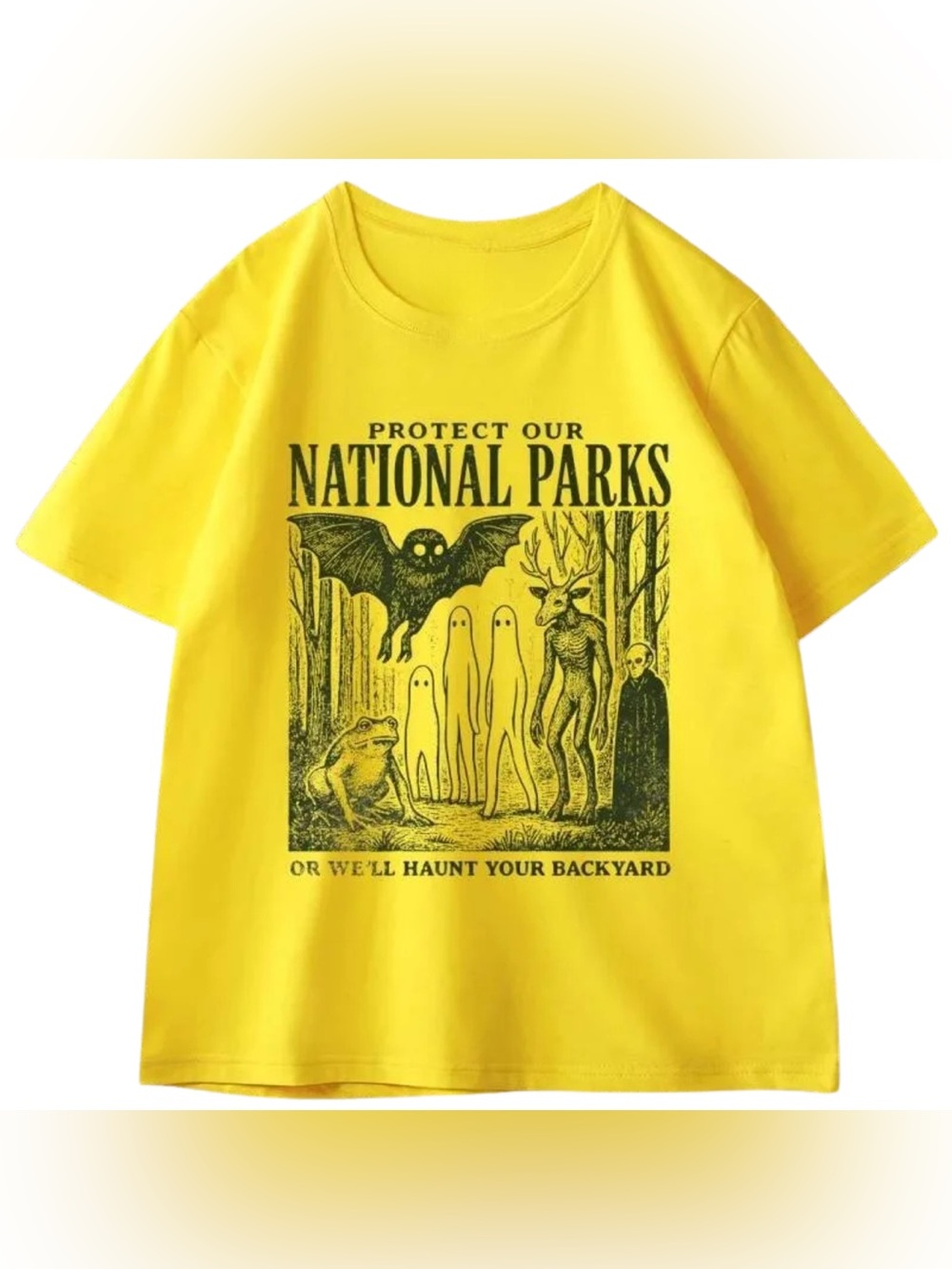 Protect Our National Parks Yellow Graphic Tee - Unisex Vintage